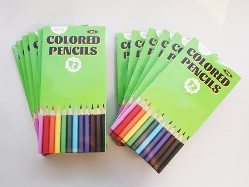 S & E TEACHER'S EDITION 144Pcs Colored Pencils, Pre-sharpened, coloring pencils for adults kids Bulk Back to School Supplies For Teachers 12 Colors, 12pcs/box, 12Boxes, Total: 144Pcs.