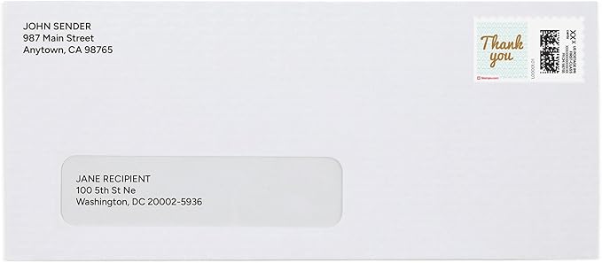 Golden Thank You NetStamps 120-Pack (5 Sheets) Printable Postage Labels (Stamps.com Subscription Required) - Print Approved Postage - Inkjet & Laser Printers - Business, Personal, Home