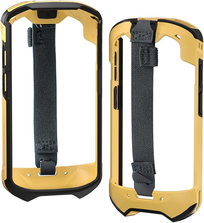 TC51 TC52 TC56 TC57 TC510K Case with Hand Strap - Protective & Ergonomic for Zebra Handheld Barcode Scanners SG-TC5X-EXO1-01 SG-TC5X-EXONHS-01 (Black-Yellow Blend)