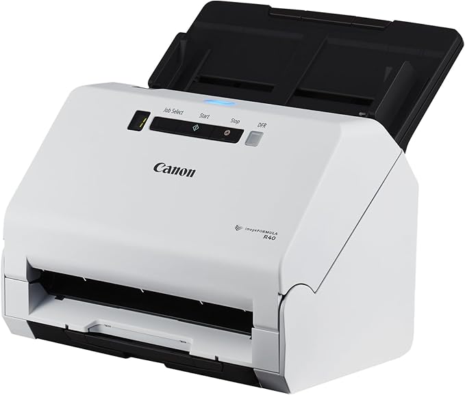 Canon imageFORMULA R40 - Office Document Scanner, Windows and Mac, Duplex Scanning, Easy Setup, Scans a Wide Variety of Documents, Scans to Cloud