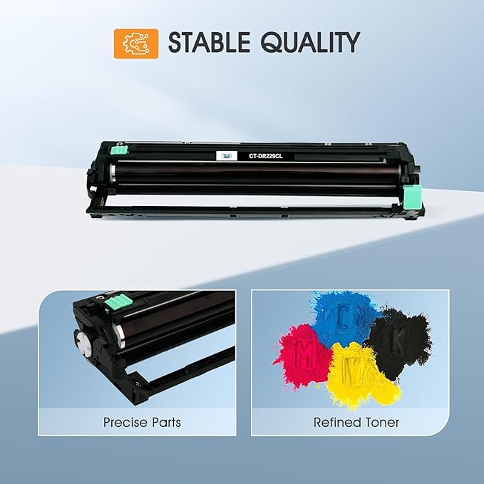 DR229 DR229CL Drum Unit 4-Pack Compatible Replacement for Brother DR229 DR-229CL for MFC-L3780cdw MFC-L3720cdw HL-L3220cdw HL-L3280cdw HL-L3295cdw DCP-L3560cdw Printer (Black Cyan Magenta Yellow)