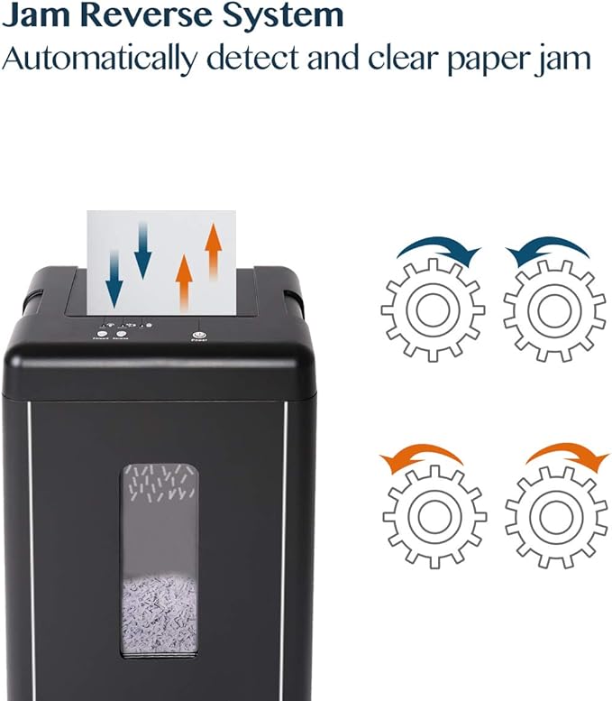 WOLVERINE 15-Sheet Super Micro Cut High Security Level P-5 Heavy Duty Paper/CD/Card Shredder for Home Office, Ultra Quiet by Manganese-Steel Cutter and 8 Gallons Pullout Waste Bin SD9520 (Black ETL)