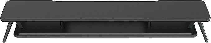 Fenge Dual Monitor Stand, Monitor Stands Riser for 2 monitors, 42.5 Inch Wood Desk Shelf with Storage Organizer and Cable Management for Office Desk Accessories