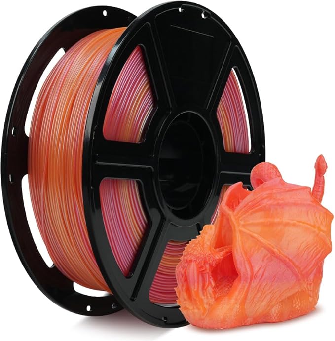 FLASHFORGE Chameleon Gradient Rapid PLA Filament Yellow & Pink, High Flow Speedy Filament 1.75mm Max 500mm/s Fast Printing, Displays Shimmering Effects from Various Angles and Light