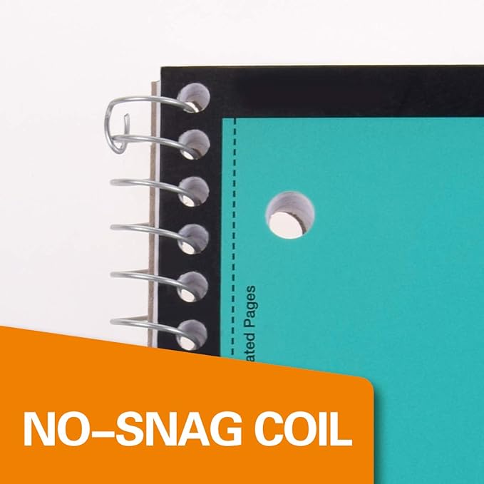 KAISA Spiral Notebooks 1 Subject Note Books,70 Sheets 10.5x8in Wide Ruled, Paper Note Books Home School Supplies for Students Office, 1Carton of 24Books