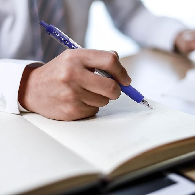 EYEYE G-103 Retractable Gel Pens 0.7mm, 50 Pack 0.7 mm Blue Ink Medium Point Ballpoint Pen Quick Drying, Pen Fine Point Smooth Writing Pens for for Office School Supplies