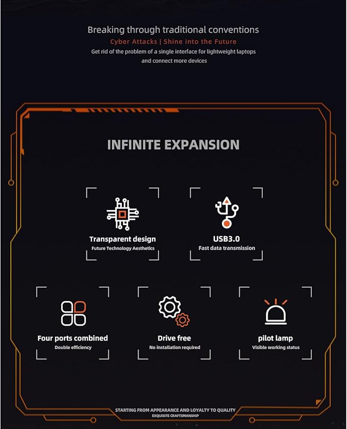 4 Ports Multi-Port USB 3.0 Hub, USB Type C to USB 3.0 4-in-1 Hub Adapter Station with a USB C Power Port for Laptop, Flash Drive, Keyboard, Mouse, Transfer Rate tp to 5Gbps