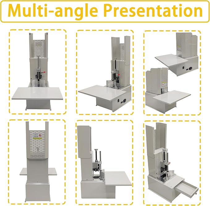 Electric Corner Rounder Machine 50mm Capacity Round Corner Cutter with Safety Guard & Foot Pedal 7PCS Blades R3-R9 Commercial Corner Rounding for Documents Certificates Books Packaging
