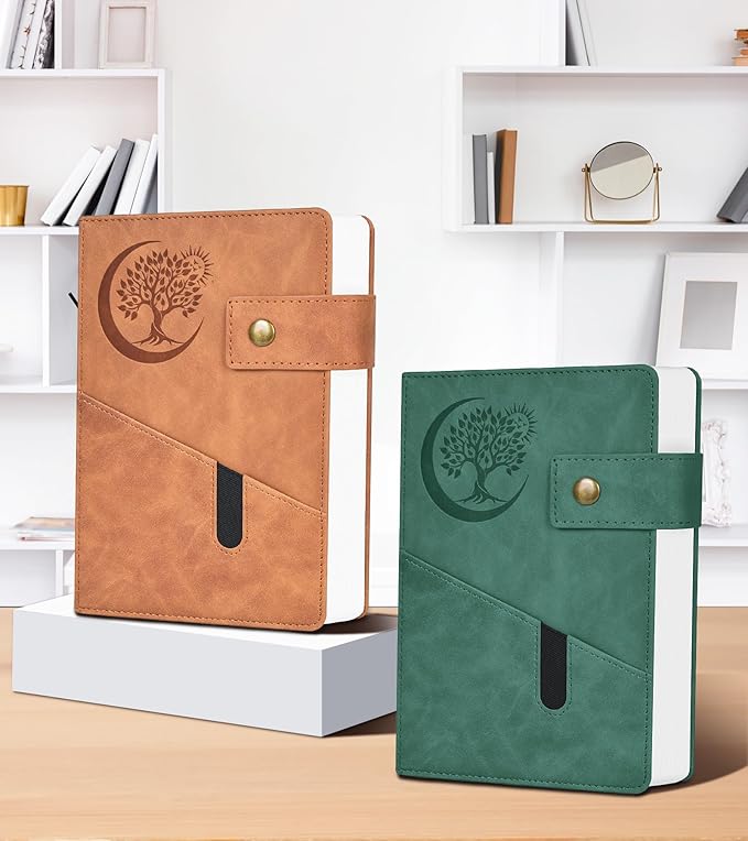 365 Page Thick Lined Journal Notebook for Men Women, A5 Leather Journals for Writing, Hardcover Notebooks for Work, School, Note Taking,Travel, Business,Personal Diary, College Ruled 5.9" x 8.4"