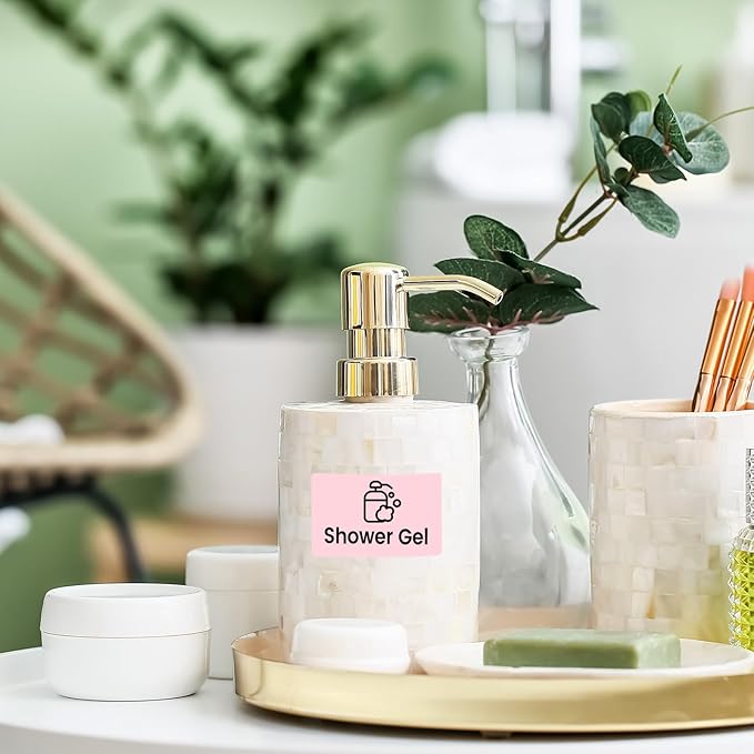 2.25x1.25 Inch Thermal Labels Pink, Holographic Sliver Barcode Thermal Labels for Thermal Printer and Small Business, Multi-Purpose Rectangle Stickers, 500 Sheets/Roll