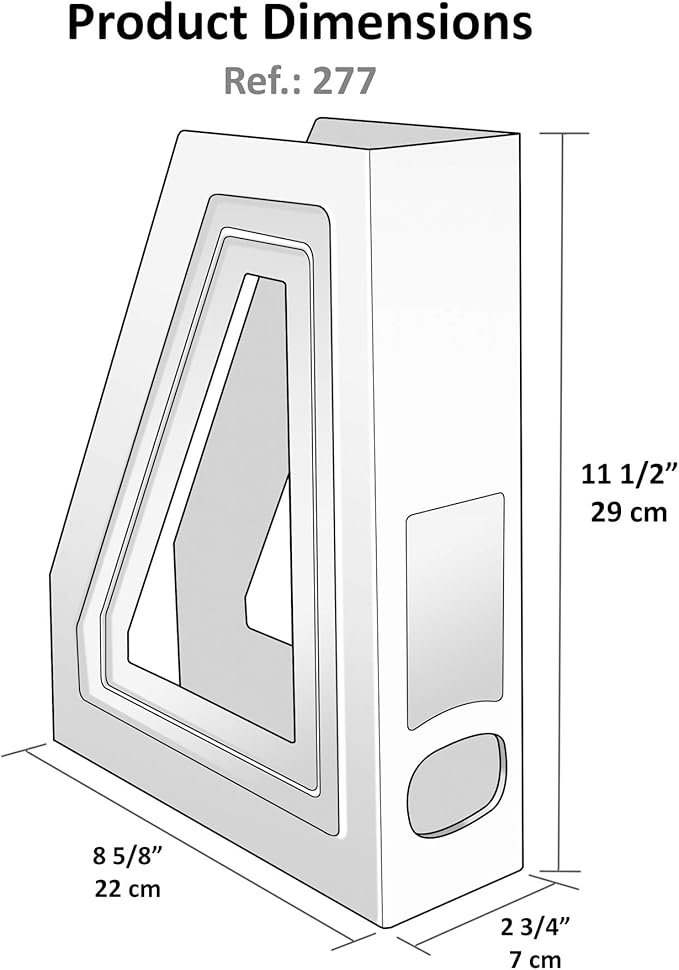 Acrimet Magazine File Holder, Durable Rack, Space-Saving Organizer (Plastic) (Clear Green Color) (2 pack)
