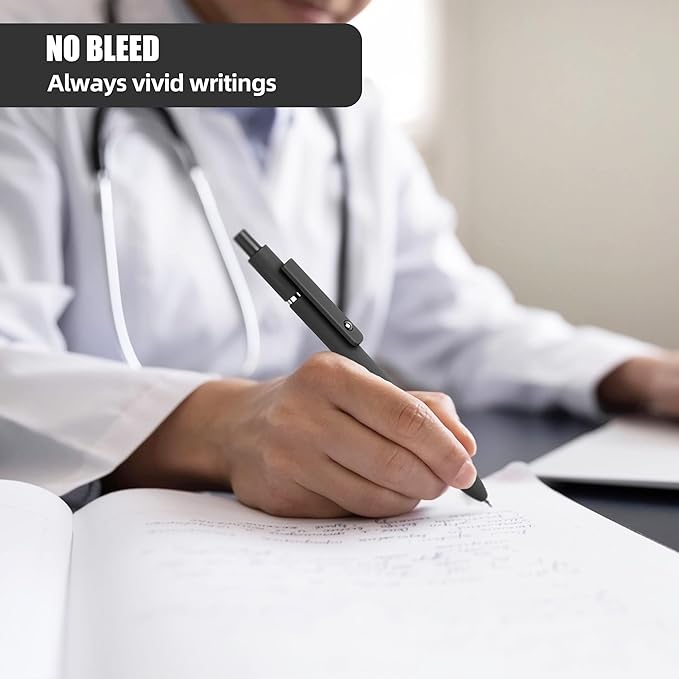 Aesthetic Gel Ink Pens, 0.5mm Fine Point for Smooth Writing, 6 Pens + 3 Refills No Smear & Bleed Quick Dry, Retractable, Ideal for Journaling and Note-Taking, Stylish Office and School Supplies