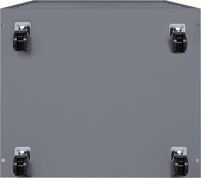 Naomi Home Office Wooden File Cabinets for Home Office Lateral Mobile File Cabinet Mobile Storage Cabinet Filing Storage Drawer Gray/7 Drawer