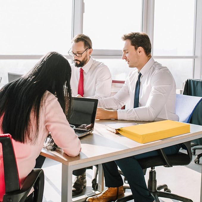 20 Pcs 12 x 16 x 1.6 Inch Large Expandable Catalog Envelopes Manilla Kraft Peel and Seal Envelopes Light Large Mailing for Office Home Documents Magazines Photos Storage Organizing (Yellow)