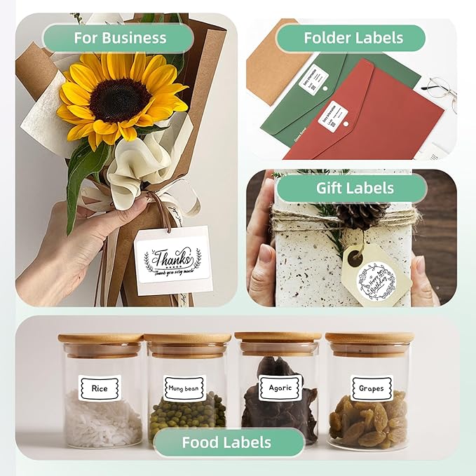 ORGSTA Label Maker Machine with Tape, T003 Thermal Label Maker, 3.15 Inch Bluetooth Label Printer Compatible with Phone & PC, Sticker Printer Barcode Thermal Maker for Small Business, Home, School