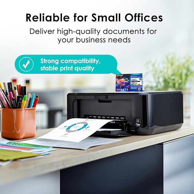 Remanufactured Ink Cartridge Replacement for Canon 240XL 241XL Combo Pack PG240 CL241 for PIXMA MG3620 TS5120 MG3520 MG3220 MG2120 MG4220 MX392 MX452 MX522 Printer (Black Color, 2 Pack)