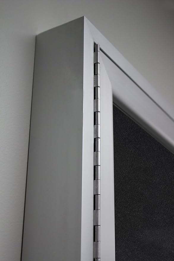 Ghent 48"x96" 3-Door Outdoor Enclosed Vinyl Bulletin Board, Shatter Resistant, with Lock, Satin Aluminum Frame - Ebony (PA34896VX-183), Made in the USA