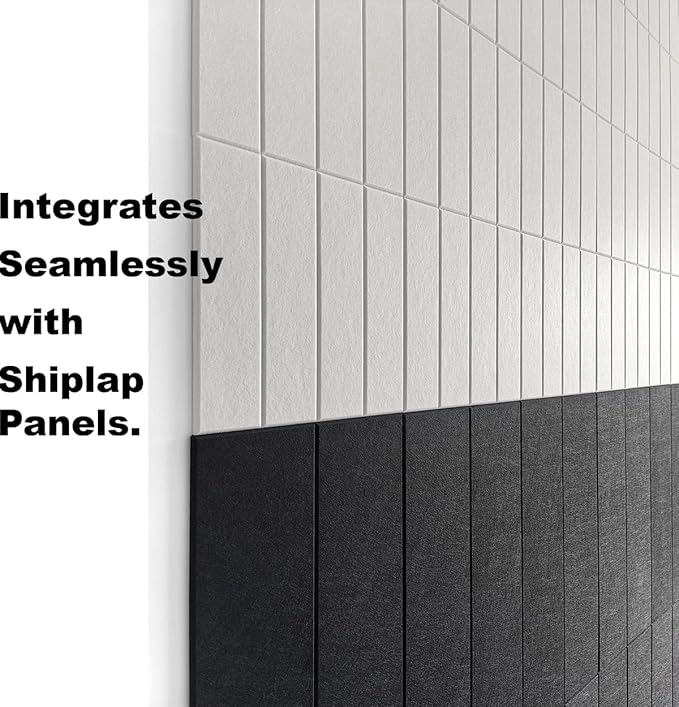 Large Cork Board Alternative - 12-Pack Felt Wall Tiles with Safe Removable Adhesive Tabs, Cork Wall Tiles Bulletin Board Home Office Essentials - Warm White