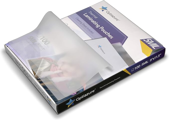 Thermal Laminating Pouches 9"x11.5" Inches, 5mil 100Pack, Clear, Letter Size