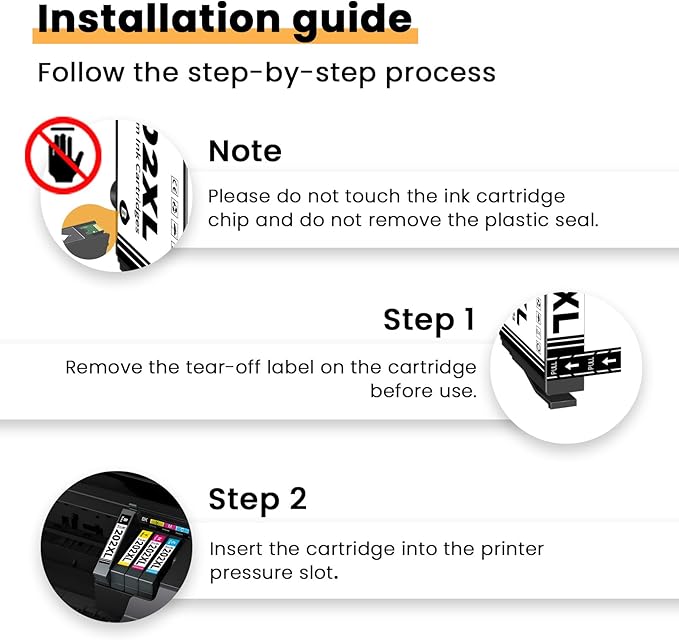 Remanufactured Ink Cartridge Replacement for Epson 202XL Ink Cartridges 202 202 XL T202 Compatible with Epson Workforce WF-2860 Expression XP-5100 Printer(4 Pack, Black, Cyan, Magenta, Yellow)