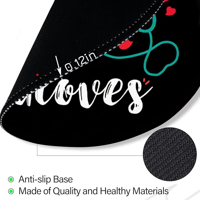 Funny Round Mouse Pad, Small Mousepad with Non-Slip Rubber Base, Stitched Edge Mouse Pads Mat for Desk Wireless Computer Mouse Office Laptop Home Gaming Men Women, 8.6 x 8.6 Inch