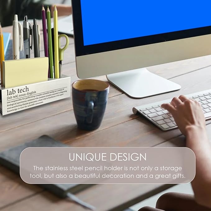 Lab Tech Gifts for Women, Men, Laboratory Technician Desk Decor Pen Pencil Holders WCC38