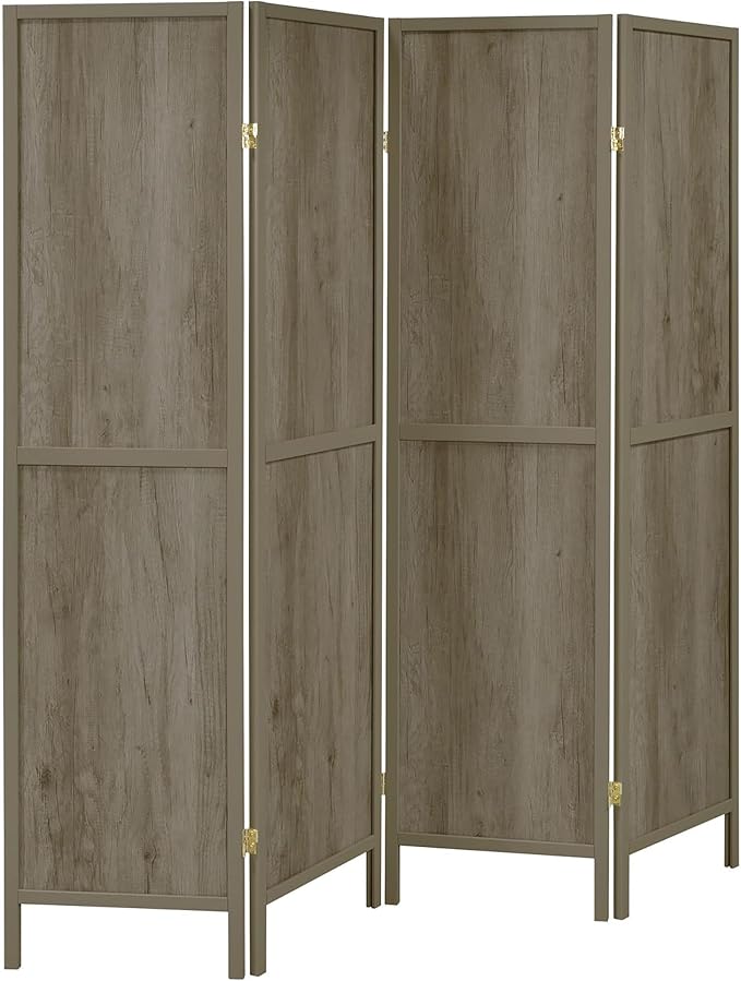 NicBex Room Divider 4 Panel Room Dividers with Sleek Legs Partition Room Dividers and Folding Privacy Screens Wall Divider for Home, Office, Room Separation,69.5" W x 0.75" D x 70.25" H, Light Grey