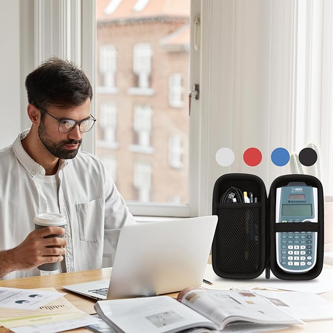 Hard Carry Case Compatible with Texas Instruments TI-30XIIS TI-30XS TI-30Xa TI-36X Pro Scientific Calculator (Off White Case Only)