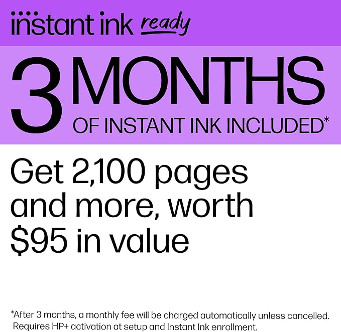 HP Envy 6155e Wireless All-in-One Color Inkjet Printer, Print, scan, Copy, Duplex Printing Best-for-Home, 3 month Instant Ink trial included (714L5A)