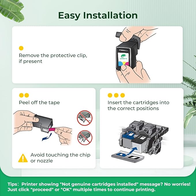 COLORETTO Remanufactured Printer Ink Cartridge Replacement for HP 63XL to use with Envy 4520 4516 Officejet 5255 5258 DeskJet 1112 3632 3639 1112 2130 3632 3633 3634 (1 Black+1 Color) Combo Pack