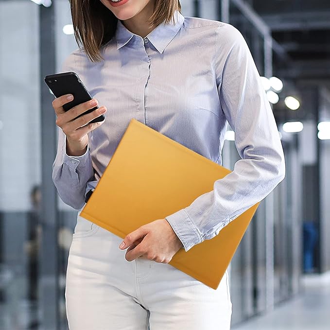 Fuxury Kraft Bubble Mailer 10.5X16 Inch 25 Pack,Strong Adhesion Padded Envelopes,Usable Size 10.5X15", Self Seal Bubble Envelopes,Waterproof Padded Mailers Packaging for Small Business,#5 Yellow