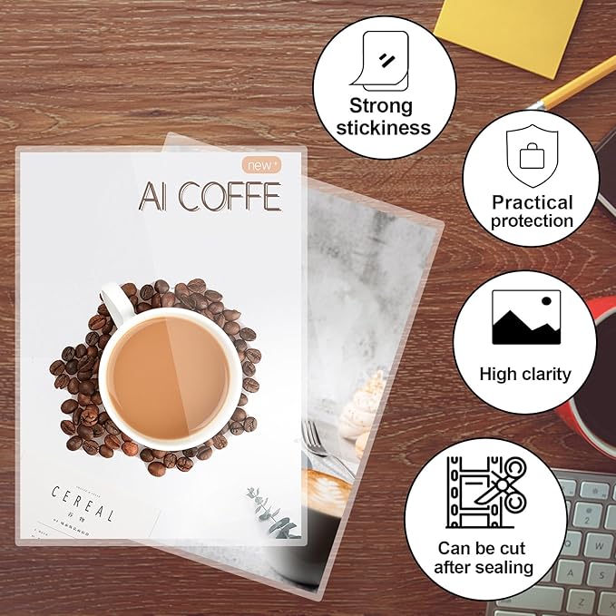 HERKKA 200 Pack Laminating Sheets, Holds 8.5 x 11 Inch Sheets, 3 Mil Clear Thermal Laminating Pouches 9 x 11.5 Inch Lamination Sheet Paper for Laminator, Round Corner Letter Size