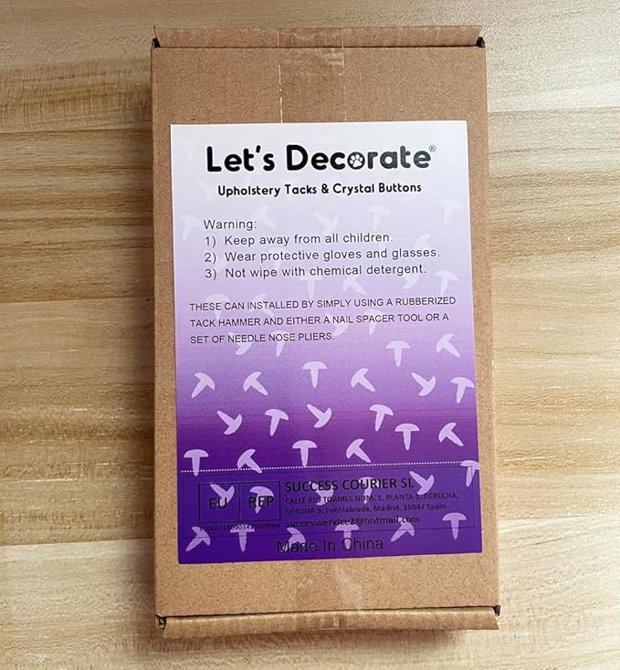 Let's Decorate 100PCS D19mm/0.75" Matt Black Upholstery Tacks, Decorative Tacks for Sofa Couch, Furniture Metal Thumb Tacks, Home DIY Decorative Nail Heads Nails (19mmx17mm Matt Black)