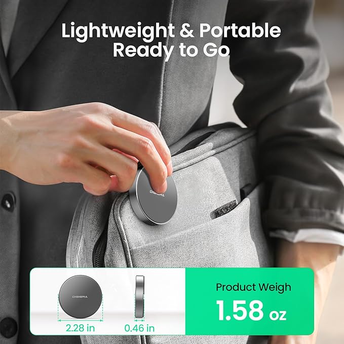 2TB Magnetic Portable SSD, External Solid State Drives with USB-C 3.2 Gen 2x2, Speed Up to 2000MB/s, Compact & Durable, Compatible with iPhone 15/16 Series and Other USB-C Devices, Grey