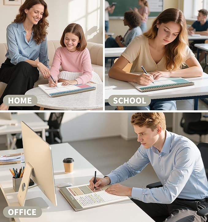 Weekly To Do List Notepad, 52 Undated Sheets (8.5"×11") Duplex-printed Daily Planner For Work Home School Office Desk Accessories Supplies & Goal Setting Tasks - Beige