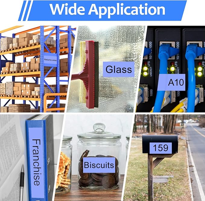 6PK Compatible for Brother P-Touch Label Maker Tape TZe-541 TZ-541 TZe541 TZ541 Black on Blue 18mm 3/4 inch 0.7'' x 26.2ft Laminated TZe TZ Label Tape for PT-H500 PT-910BT PT-530 PT-550