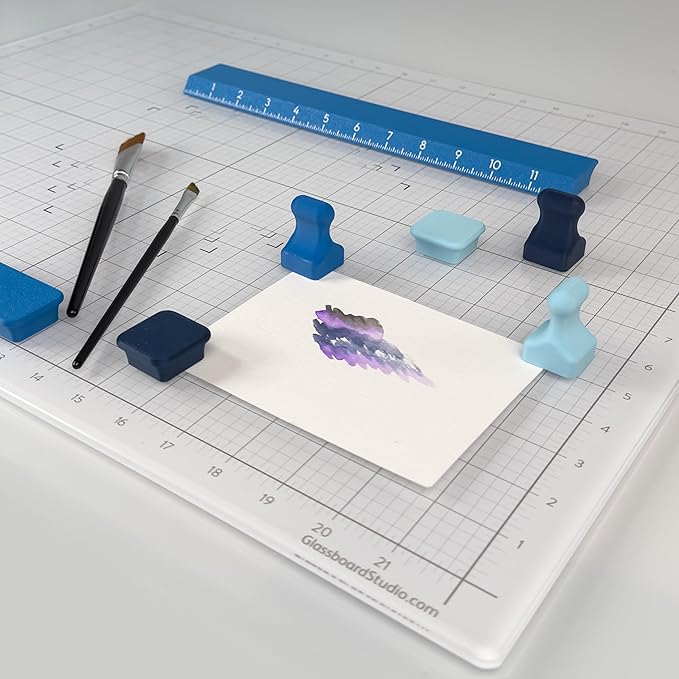 Glassboard Studio MiniBar Magnet - Strong Neodymium Rare Earth Magnets for Fridge, Whiteboard, Locker & Magnetic Glassboards - Crafting & Office Use - Strong Fridge Magnets (Periwinkle Purple, 12)