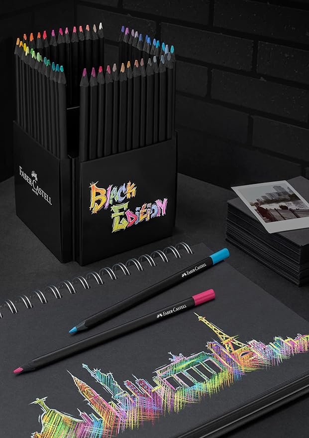 Faber-Castell Black Edition Colored Pencils: 50 Classic