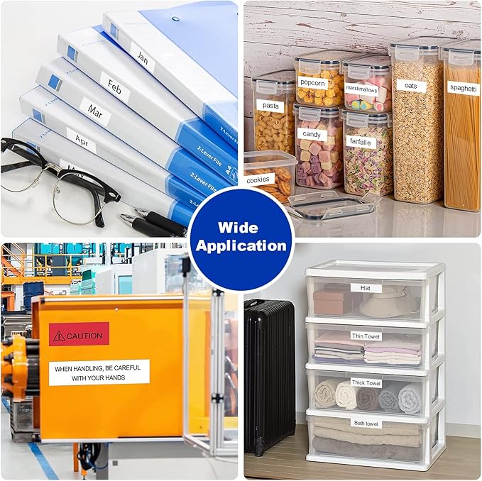 8-Pack MK231 M-K231 Label Tape Replace for Brother P Touch M Tape M-K231S M231 MK231 M-231 12mm 0.47 Inch for Brother PTouch PT-M95 PT-65 PT-80 PT-70 PT-45 PT-90 Label Makers