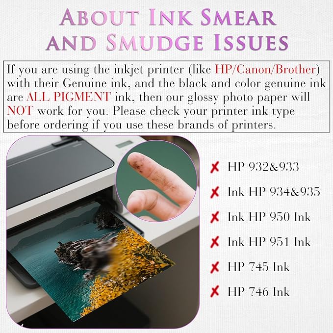 A-SUB Heavyweight Glossy Photo Paper 8.5 x 11 Inch 61lb 230GSM Thick Photo Printer Paper for DIY Cards Calendars for Inkjet Printers 100 Sheets