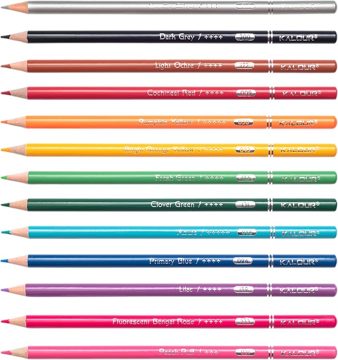 KALOUR Professional Colored Pencils,Set of 300 Colors,Artists Soft Core with Vibrant Color,Ideal for Drawing Sketching Shading,Coloring Pencils for Adults Artists Beginners