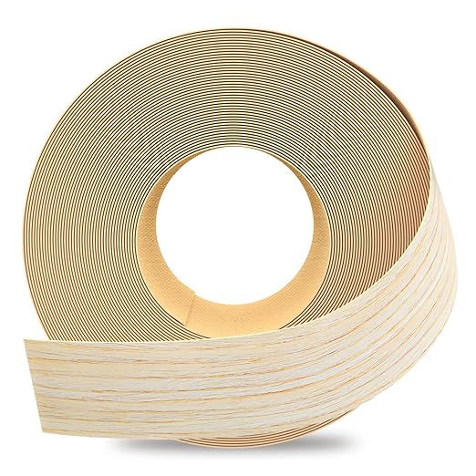GSCIT Club Oak Edge Banding, 3 inch x 25ft roll of Veneer Edge Banding Preglued Flexible, Real Wood Tape Banding