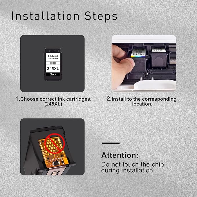 245XL Ink Cartridge Compatible for Canon 245XL Black Ink PG-243 PG-245 XL PG243 PG245 Works with MX490 MX492 TR4520 TR4522 MG2500 MG2522 TS3100 TR4500 Printer PG243XL PG245XL (1Black)