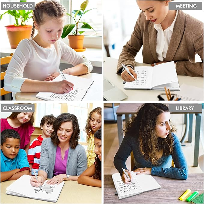 feela 3 Pack Notebooks Journals Bulk with 3 Black Pens, A5 Hardcover Notebook Classic Ruled Lined Journal Set with Pen Holder for Work Business Journaling Note Taking, 120 GSM, 5.1”x8.3”, Gray