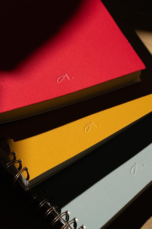 Anecdote 2025 Planner (8.5" x 10") Daily Planner Weekly Monthly Planner - 52 Weeks w/Library Buckram Cover, Brass Spiral - A4 Size Bleed-Resistant Paper – Evergreen