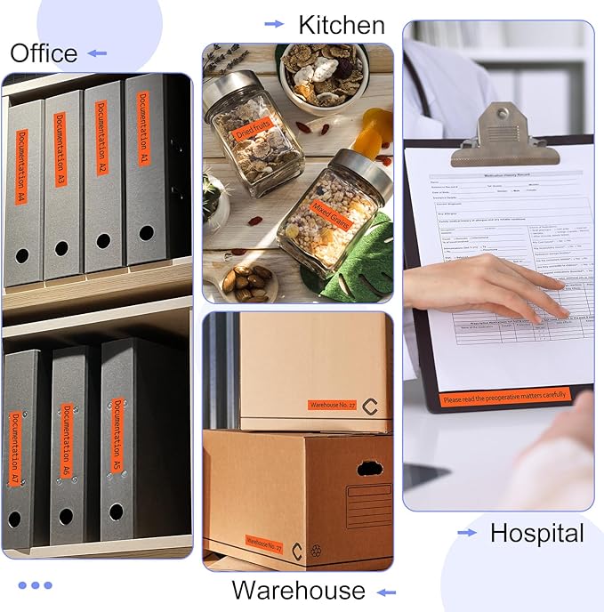 2 Pack Compatible for Ptouch TZe-B41 TZ-B41 TZe TZ Label Tape 18mm 0.7'' Laminated Black on Fluo Orange Label Maker Tape for PT-D600 PT-D610BT PT-D600VP PT-P710BT PT-P750W