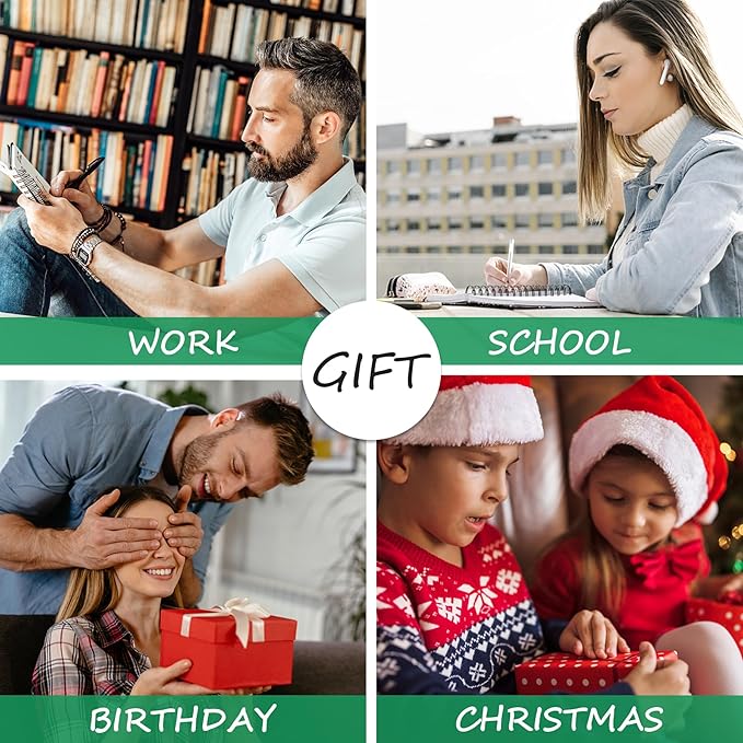 Hardcover Spiral Notebook, 8.5 x 11 IN Notebooks College Ruled, 110 GSM Thick Lined Paper Notebooks for Work, School and Travel, 300 Pages Journals for Writing, Large Journal for Women New Black