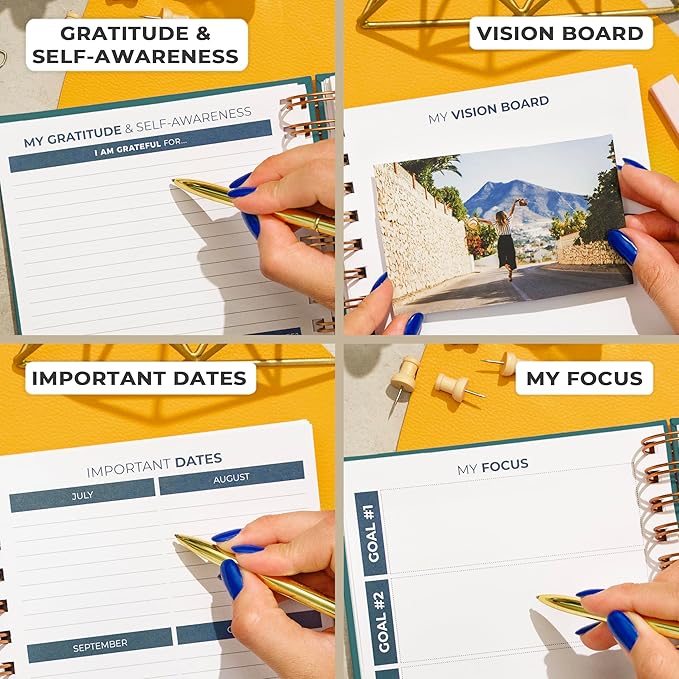 Clever Fox Planner 2nd Edition Spiral – Colorful Weekly & Monthly Goal Planner, Time Management & Productivity Organizer, Undated (Dark Teal)