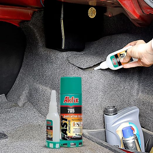 Akfix 705 Spray Adhesive Activator - Cyanoacrylate Super Glue Accelerator Spray for Plastic, Metal, Wood & PVC, CA Glue Activator - Only Activator | 6.76 fl oz 1 Pack