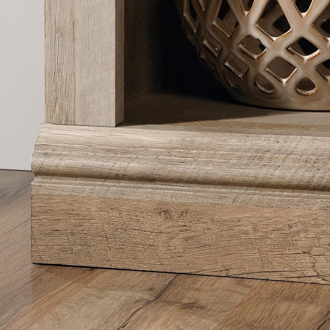 Sauder 5 Tier Book Shelf Wooden Bookcase Multipurpose Bookshelf for Home Office, Living Room, in Lintel Oak